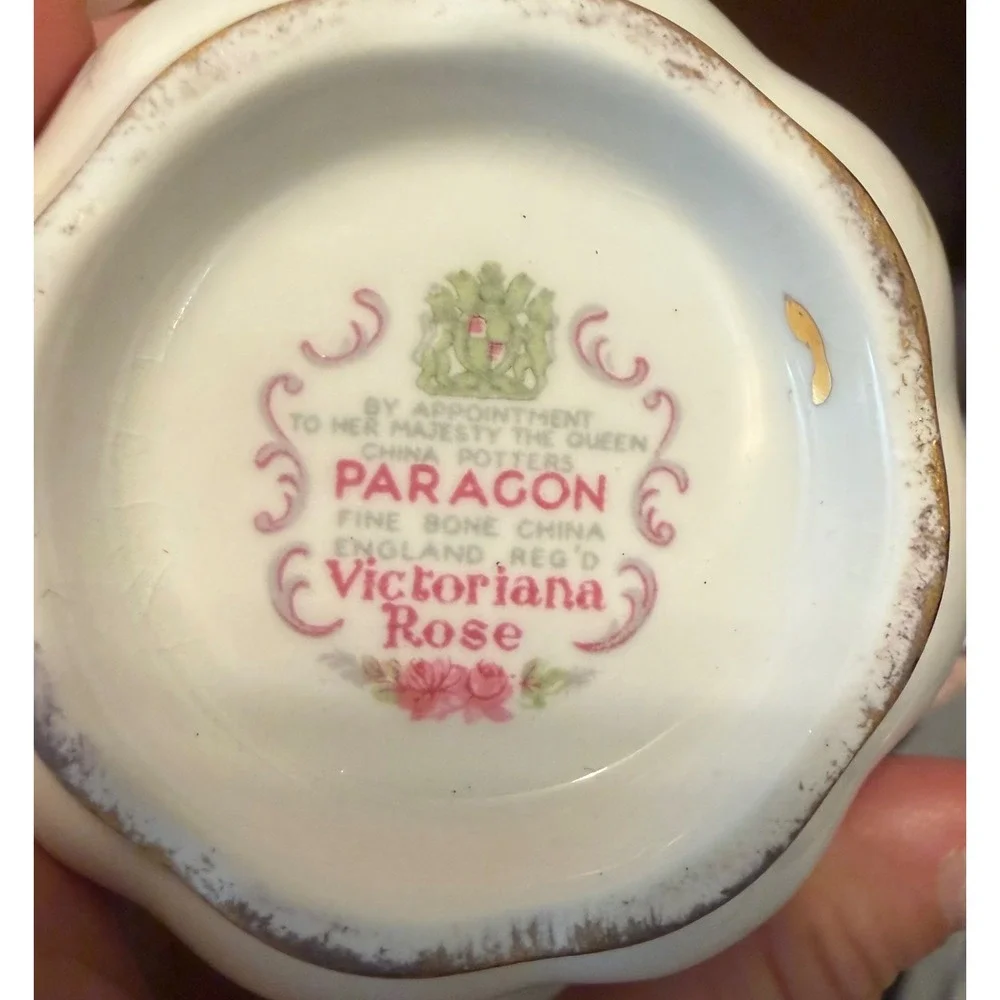 Paragon Victoriana Rose Tea Cup and Saucer Set Fine Bone China England Pair